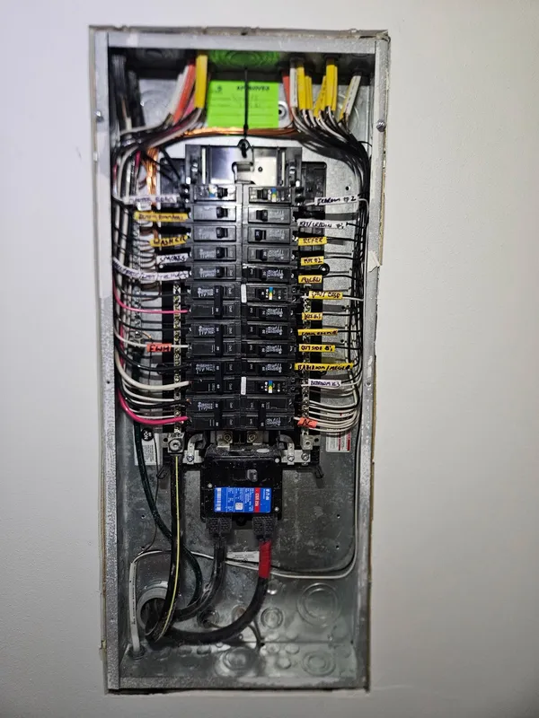Labeled electrical panel upgrade in Osage Beach